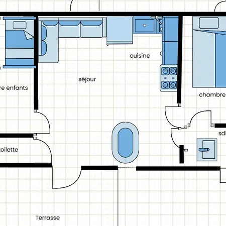Campingplatz Mobil-home Avec Terrasse - 4 Pers. - Api-1-52-2000